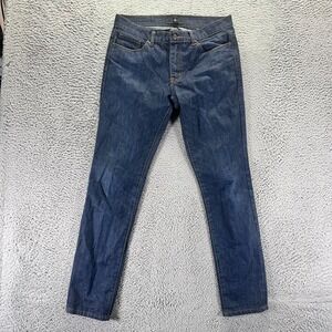 21 MEN Jeans Men's 32x32 Blue Cotton Chambray Straight Workwear Travel Utility